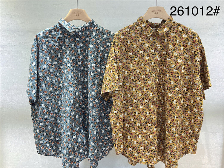 [ninestone nine stones] Vintage Floral loose shirt 261012\l