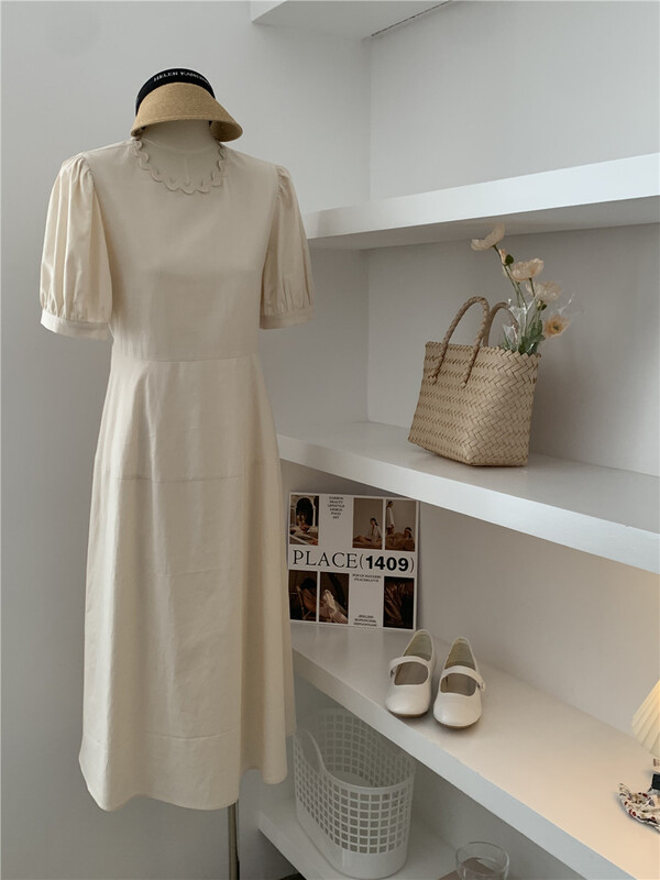 [xhm] wavy round neck dress 2098\zjy