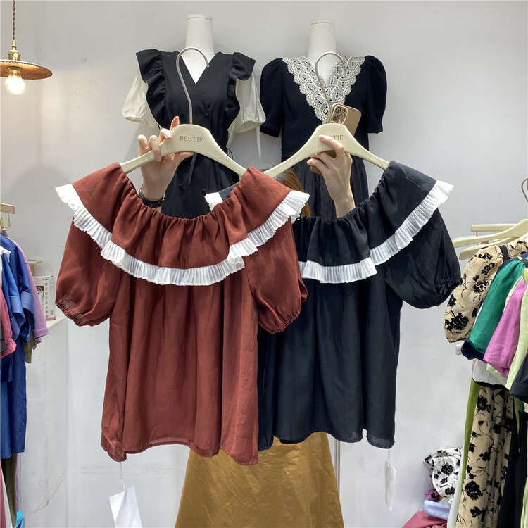 [bestie] Korean version ladies' shoulder shirt 1561\hjy