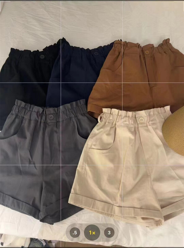 [Dachuan] elastic waist hem solid casual shorts 6816\xyy