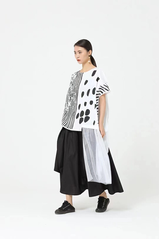 [size] irregular print fashion shirt 2921\lsw