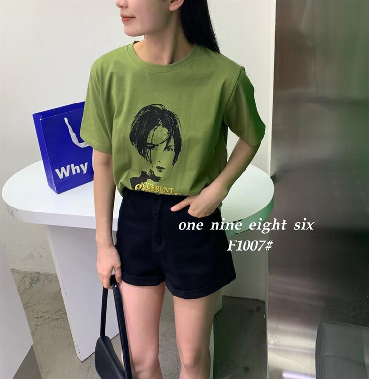 [1986] simple and versatile Casual Short Sleeve T-shirt ys1-1007\xyy