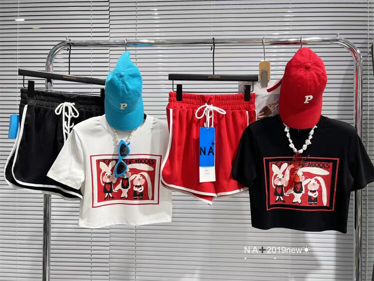 [na+] printed Bunny versatile short sleeve T-shirt (only selling short sleeves) ys3-6066\xyy