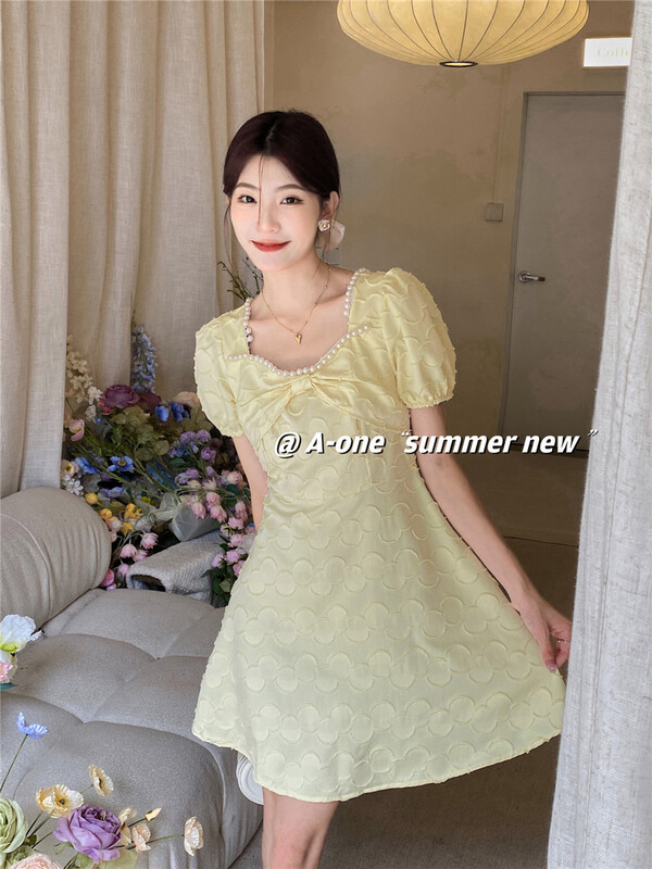[A-One] elegant and textured heavy industry dress 22167\hjy