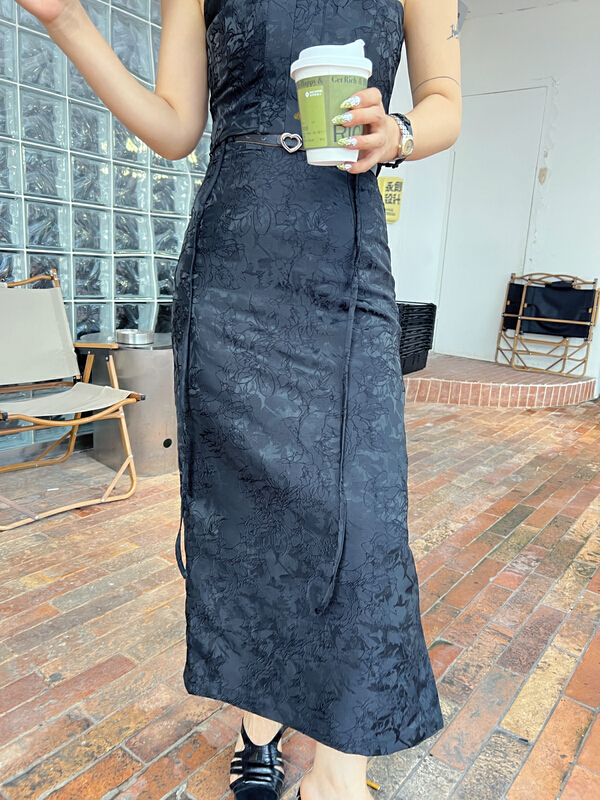 [Bansu] Korean jacquard medium length skirt 823\zjy