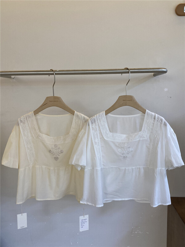[seek peach] square neck fashion Korean small shirt (only selling small shirts) 5370\ll