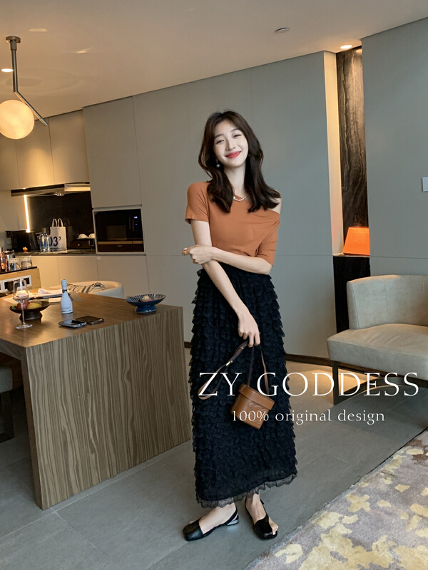 [ZY] fairy gentle high profile lace skirt cake skirt 58199