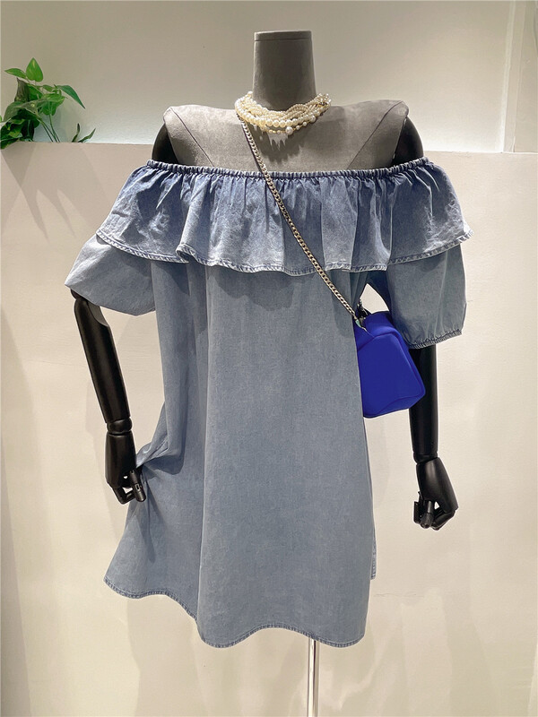[Tian Tian Jia] Korean version solid color Pleated Dress 6906-1\t