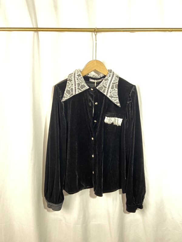 [Yi show shop] stitching design Vintage shirt ys1-1671\cl