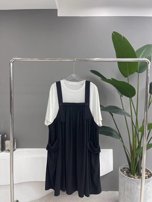 [ppt] casual simple loose two piece dress 6695\l