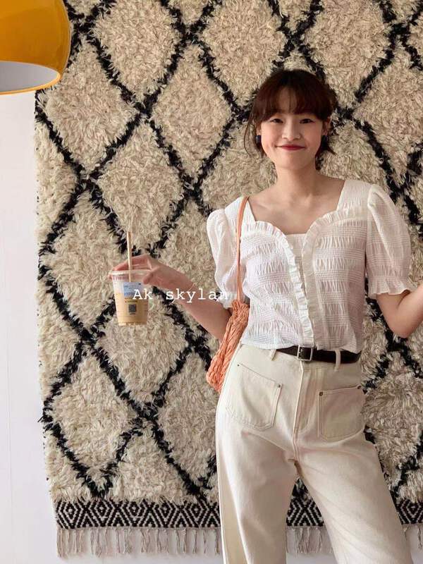 [A.K skylan] bubble sleeve fashion sweet blouse 82638\zxl