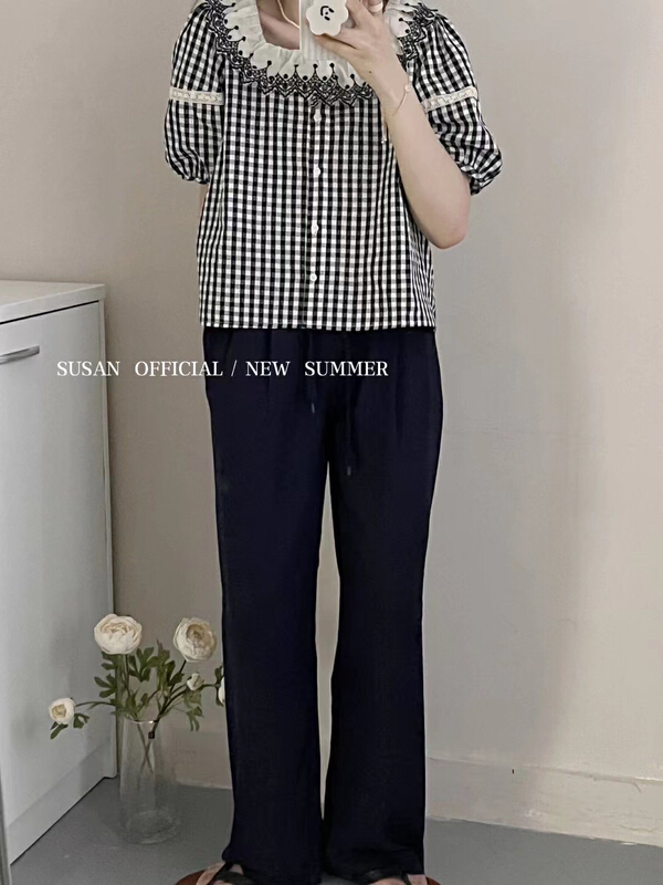 [Susan] trendy simple draped casual pants 18932\lsw