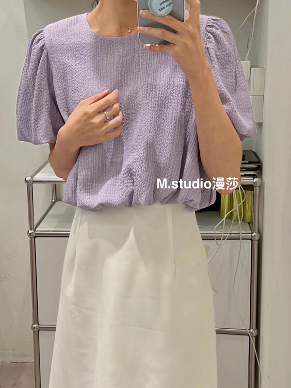 In early summer! [MSTUDIO MANSA] Korean version Pullover short sleeve shirt 6625\ll