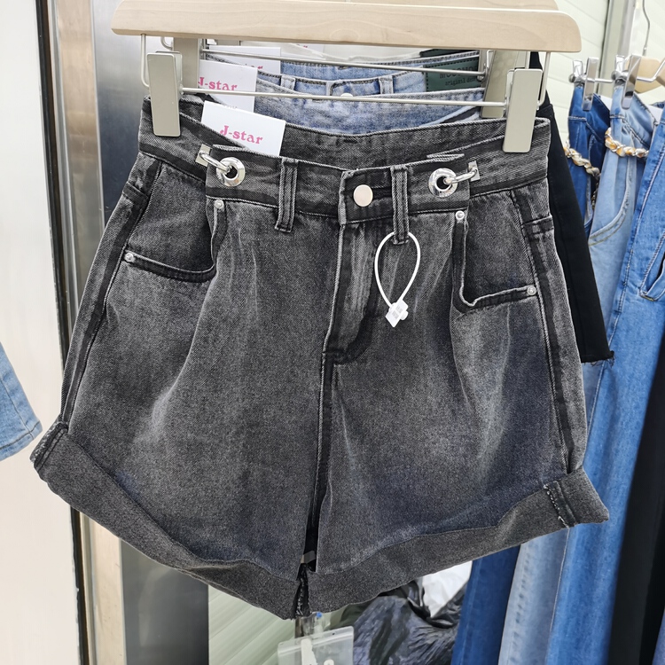 [J-star] high waist slim versatile denim shorts 2276\cl