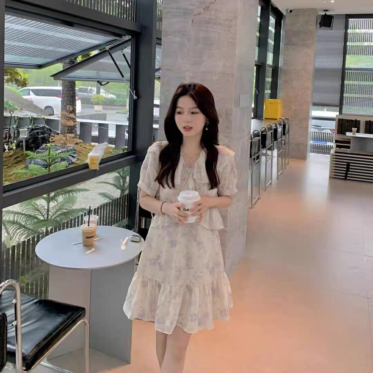 [Kiki studio] small sweet jacquard thin dress 6061\hjy