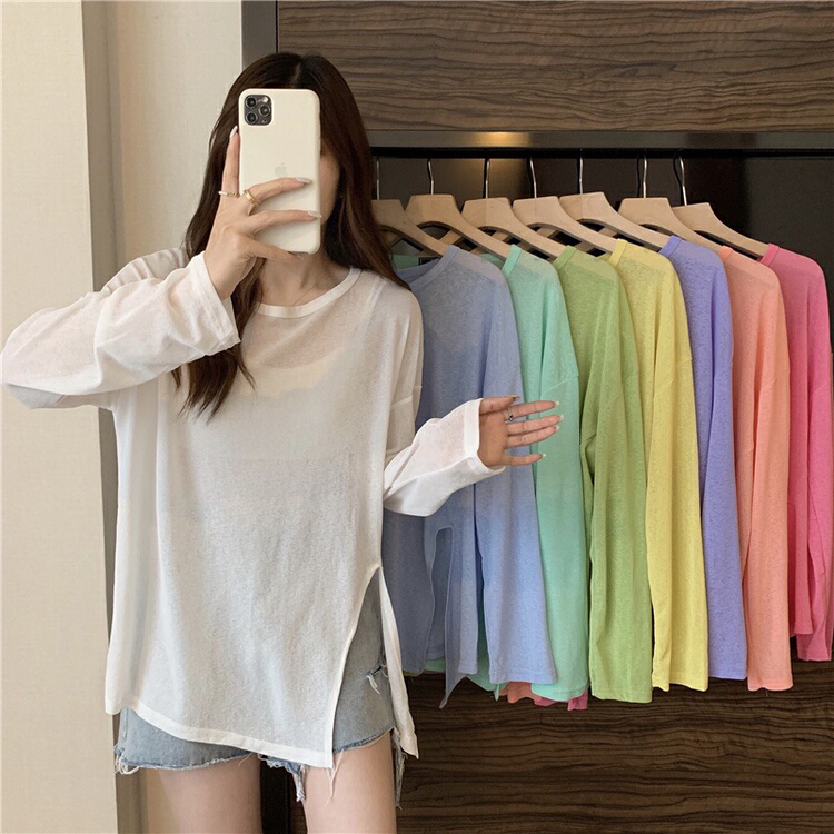 [f · P] simple solid color loose fit T-shirt 71009\hbx