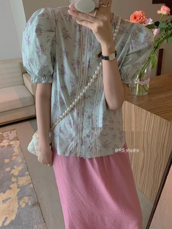 [RS] lace patchwork floral shirt rs2191\xyy