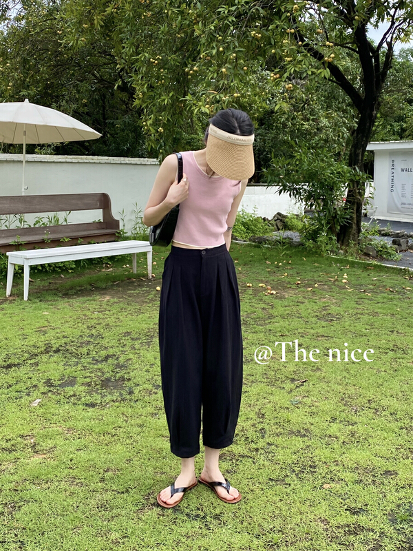 Live broadcast 52! [the nice] Japanese style simple nine point casual pants a7016\hjy