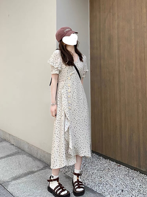[jun.t] lady V-neck floral dress 6101\pcz