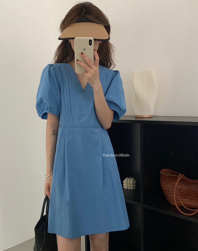 [jin.c] V-neck Pullover lady dress h3108\xyy