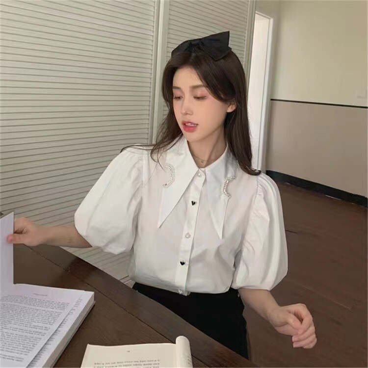 [Qian Jia QIANJIAO] design sense vintage fashion shirt 6948\pcz