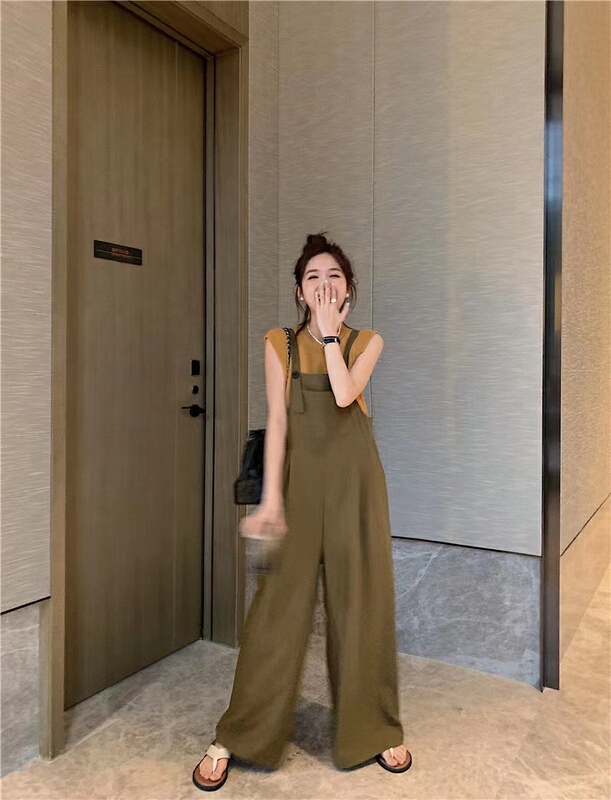 [far.xi] simple solid color round neck thin tank / sling ys1-1100\lsw