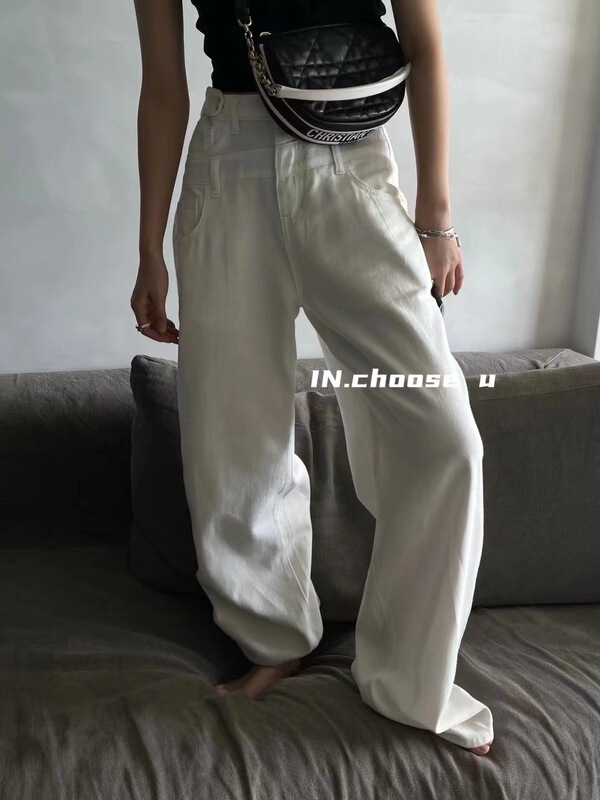 [in.choose u] straight loose wide leg jeans 69312\zxl