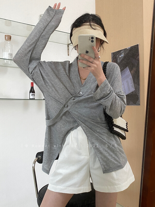 [event with you] design sense niche irregular sunscreen shirt t0826-j\lsw