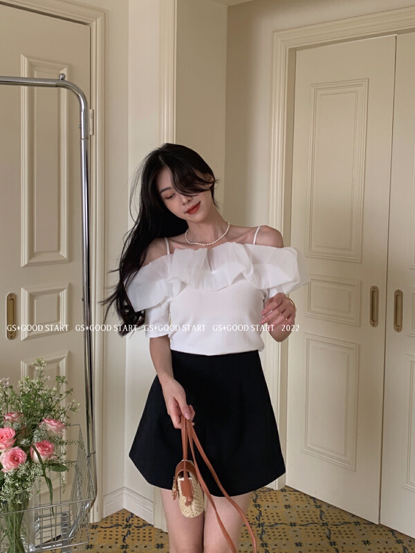 [gs.good star] Korean version of little women's one shoulder vest / sling 22670\hjy