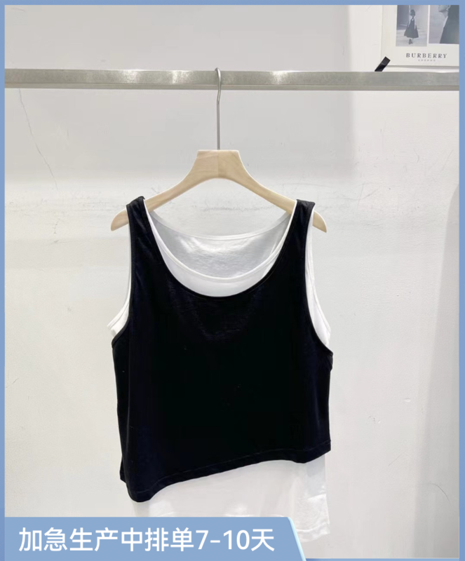 [td] sports color blocked double layer vest / sling t005020\xj