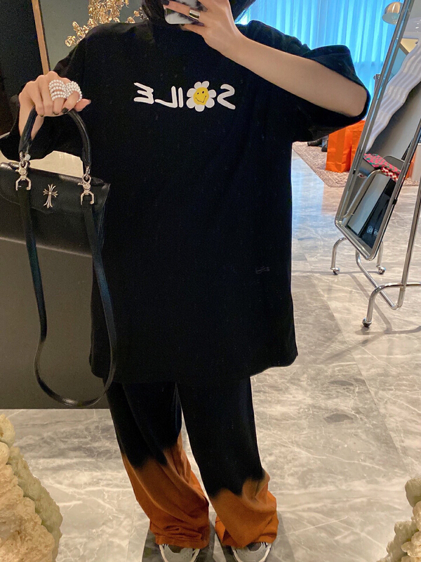 [YT] Daisy letter printed short sleeve T-shirt t51367\pcz