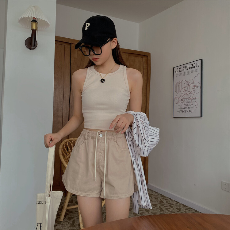[dopr] simple high waist casual shorts 8632\pcz