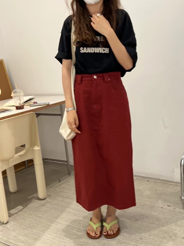[sanbara] artist palette multicolor versatile slim skirt 9525\lsw