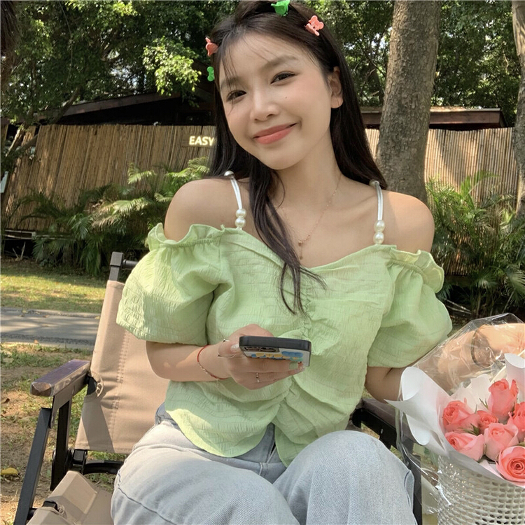 [dolly] off shoulder strap fashion shirt 2780\lsw