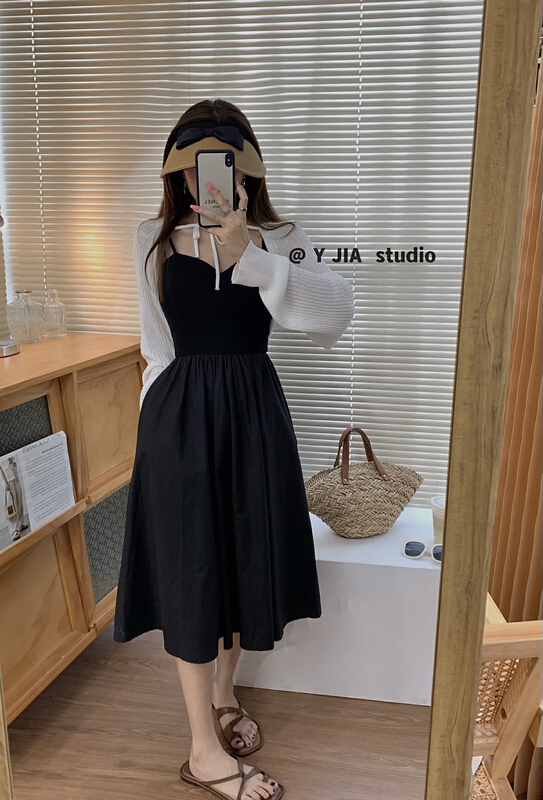 [y.jia EJA] sunscreen knitting versatile dress set 8022