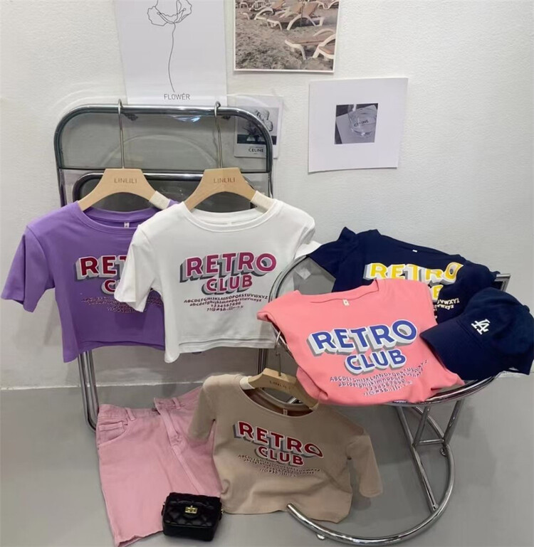 [muzijia] leisure simple short letter short sleeve T-shirt 66971\xyy