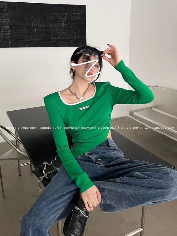 [aus] fashion, leisure and versatile niche long sleeve T-shirt w011\lsw