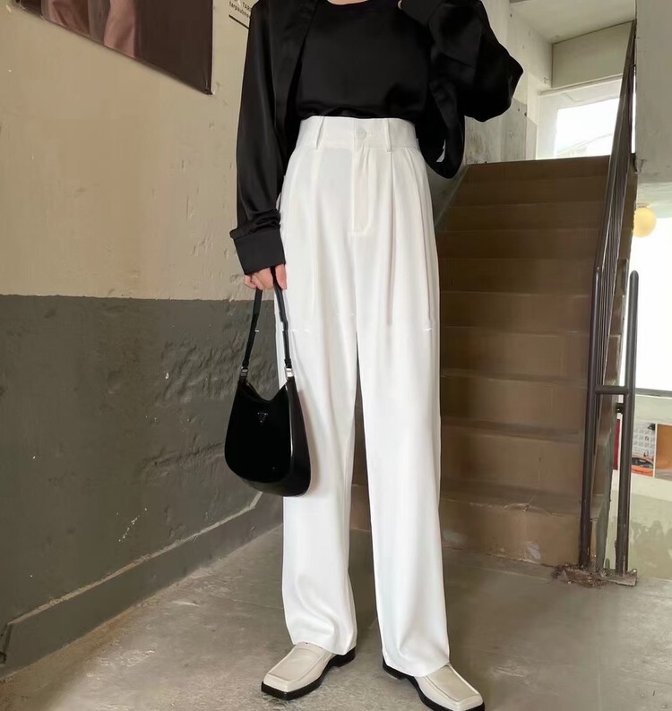 New year in early spring! [chenru] net version wide leg straight pants ys1-2907\hjy