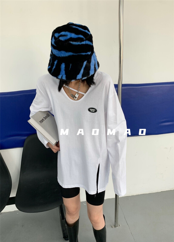 Original price 37.22! [Maomao] Korean casual stripe versatile long sleeve T-shirt 9201\wtt