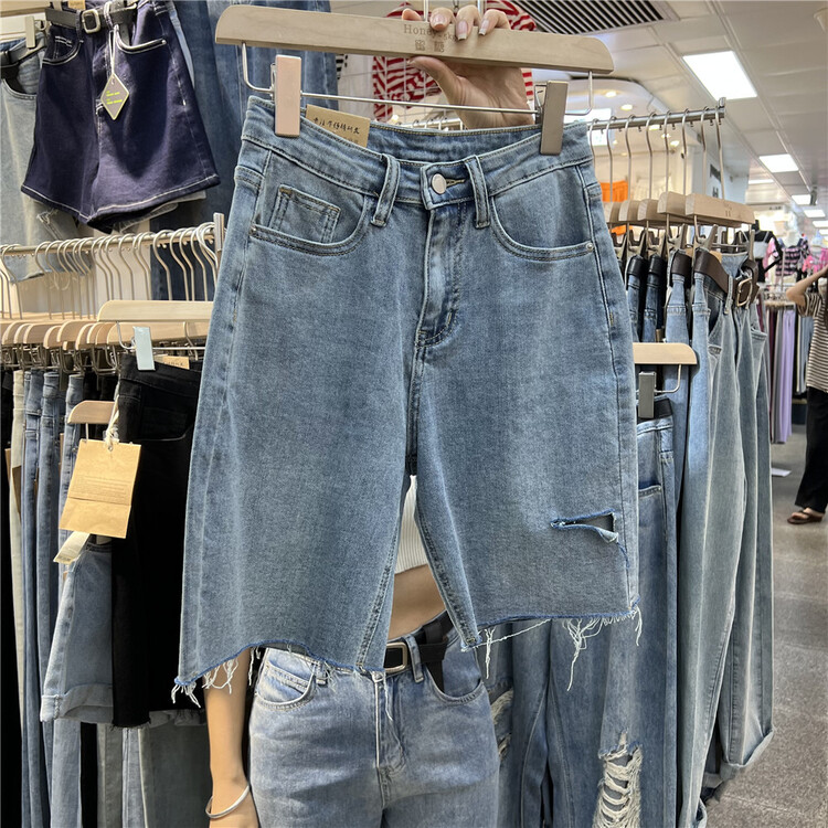 [honey-5kg] Korean versatile skinny denim shorts 1011-1\ll