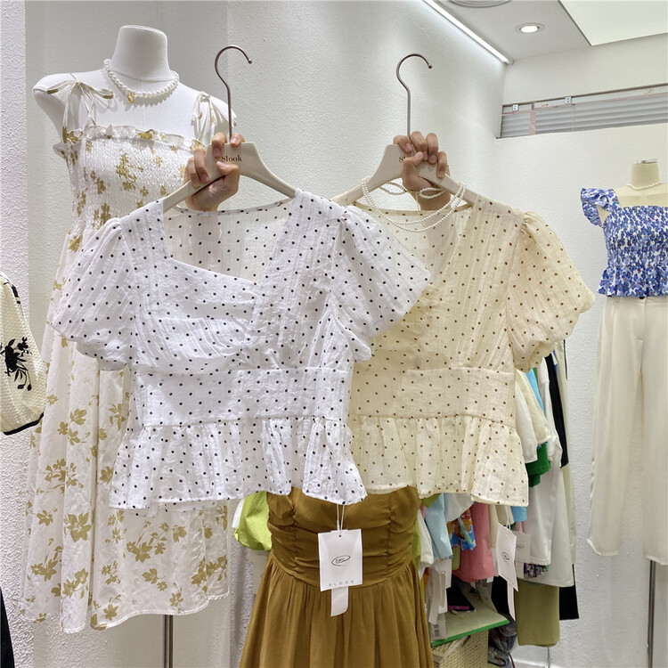 [8 look] wave point crimping short sleeve shirt 1159\hjy