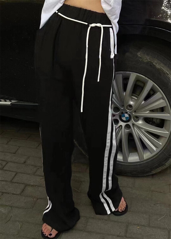 [Yan Zhen] personalized color blocking design loose fitting casual pants 76744\pcz