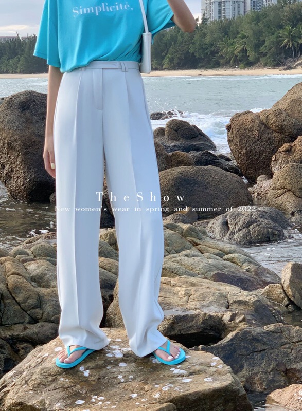 New year in early spring! [the show] Korean style versatile wide leg high waist pants 60190\cls