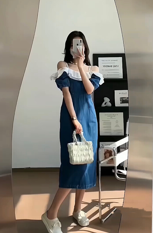[JH] contrast color fashion dress (excluding matching) 41852\pcz