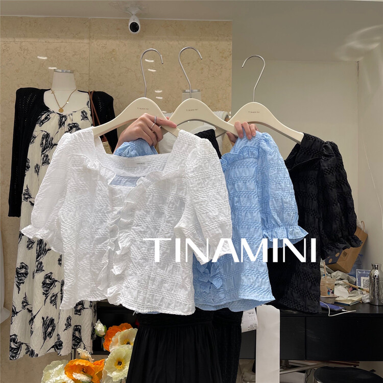 [tinamini] Korean version fungus edge shirt 6810\hjy