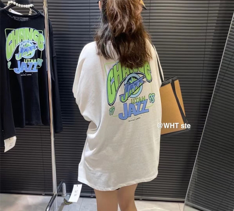 [wht] Korean round neck printed long sleeve T-shirt (T-shirt only) ys1-5045\wtt