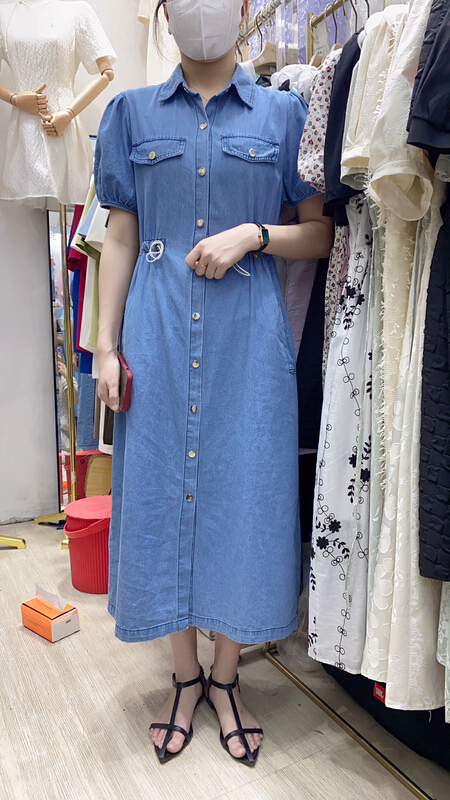 [x.p.g] Korean slim denim dress 21105\hjy