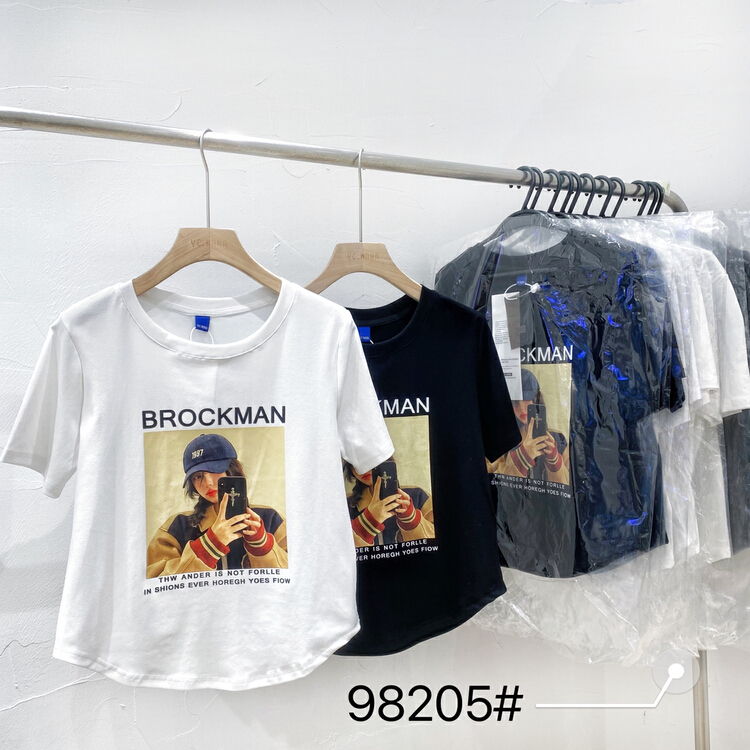[ycnana] Korean casual printed letter short sleeve T-shirt 98205\lsw