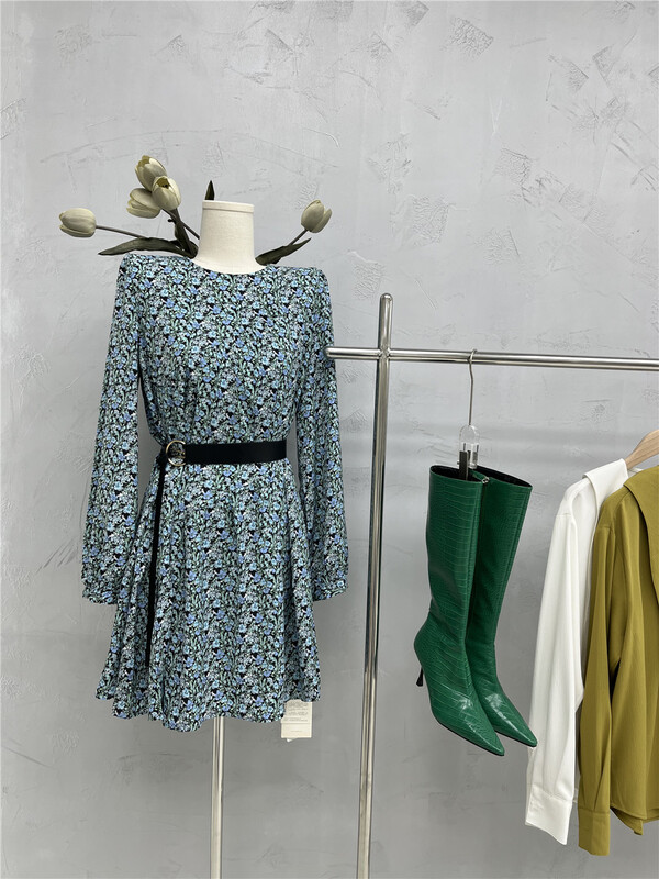 Cxdhh/ new year in early spring! [Boran Boran] Korean floral retro dress ys1-xb3-22n1029lq\hll
