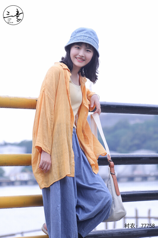 [original three element clothes] simple lattice sunscreen shirt 77758